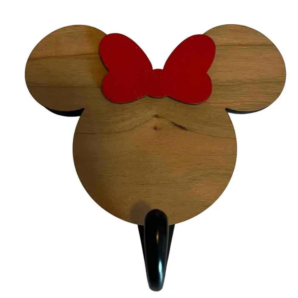 Custom Handmade Wood Minnie Mouse Hooks Disney Loungefly Cap Hat Holder